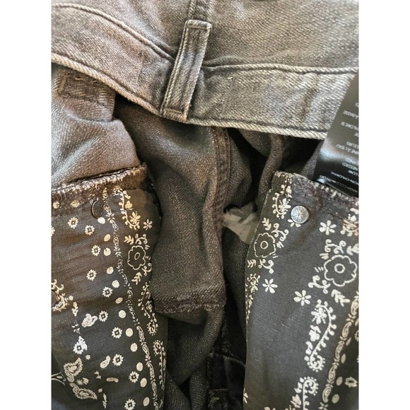 Free People We the Free Shorts Womens 28 Distressed Jean Button Fly Cuffed Gray - Picture 4 of 14